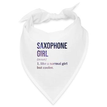 Saxophon Saxophon Saxophon - Bandana - Weiß - Vorne