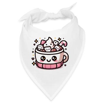 Niedlicher Kakao Winterzeit Weihnachten - Bandana - Weiß - Vorne