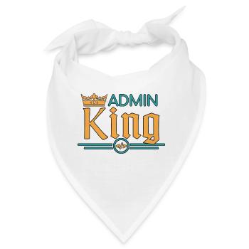 Admin King Administrator - Bandana - Weiß - Vorne