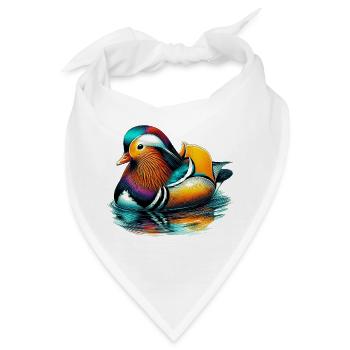 Mandarinente - Bandana - Weiß - Vorne