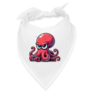Krake - Bandana - Weiß - Vorne