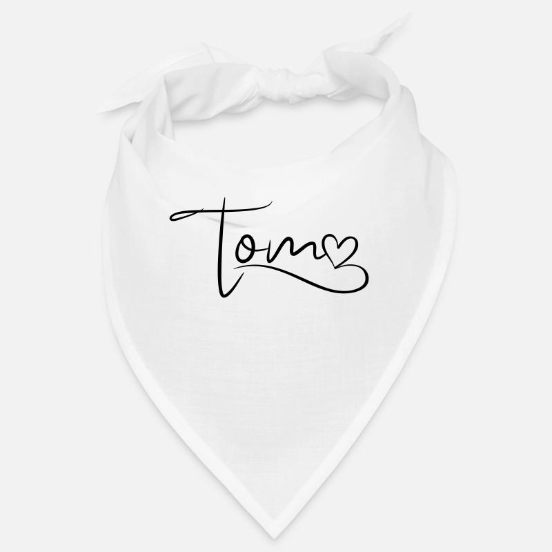 Tom Last Name First Name Heart Decor Bandana