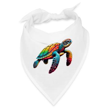 Schildkröte - Bandana - Weiß - Vorne