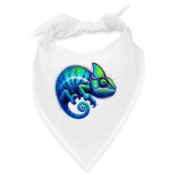 Chamäleon - Bandana - Weiß - Vorne