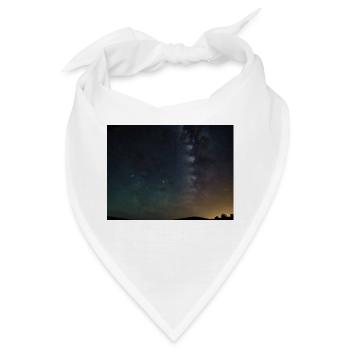 Sternenhimmel Nachthimmel Sterne Milchstraße - Bandana - Weiß - Vorne