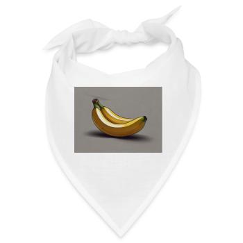 Bananen Banane - Bandana - Weiß - Vorne