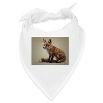 Fuchs Tier - Bandana - Weiß - Vorne