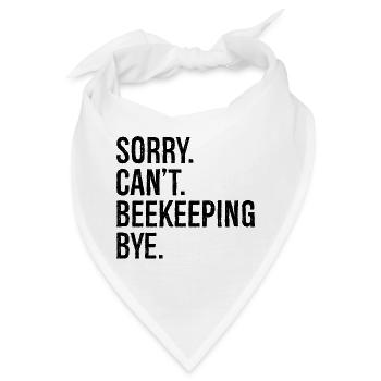 sorry can't beekeeping bye - Bandana - Weiß - Vorne