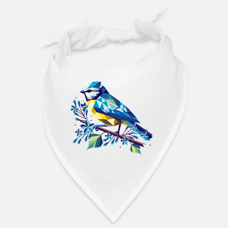 Bleu charmant sur une branche de lilas Bandana