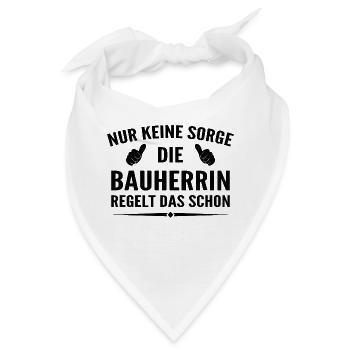 Hausbau Bauleiterin Bauherrin - Bandana - Weiß - Vorne