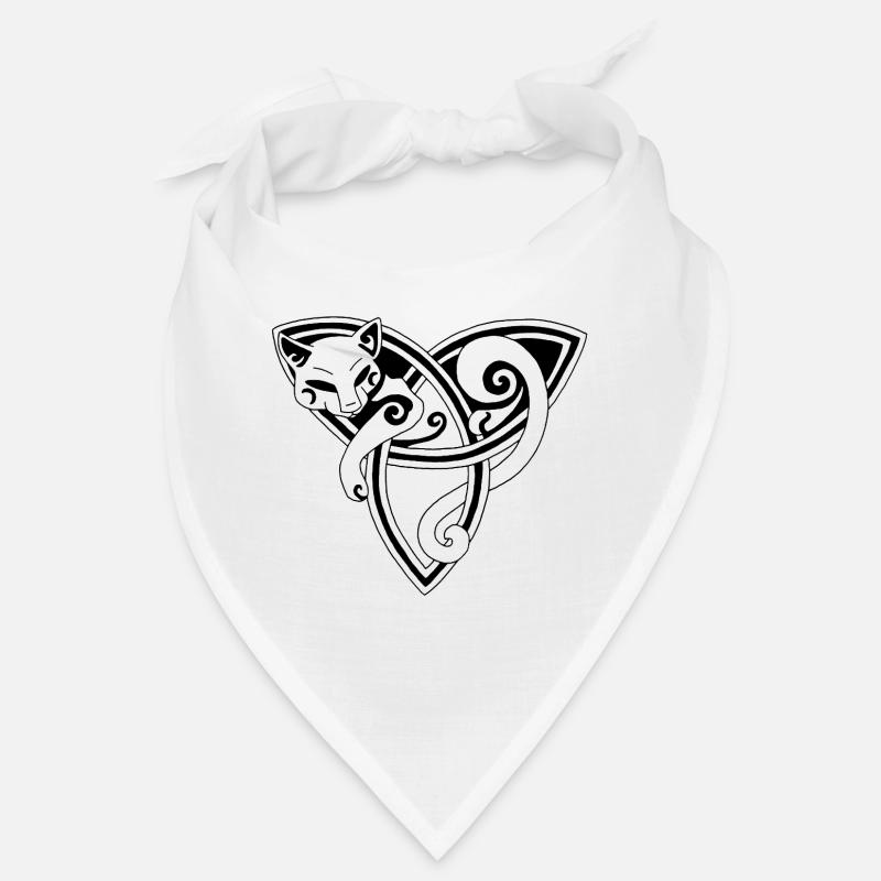 Le chat celte se repose (noir) Bandana