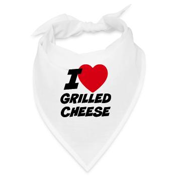 Ich liebe gegrillten Käse - Bandana - Weiß - Vorne