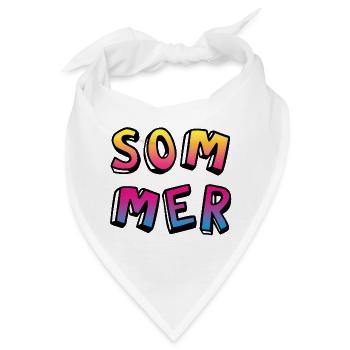 Sommer farbenfroh Comicstyle Farbverlauf Fun Camp - Bandana - Weiß - Vorne