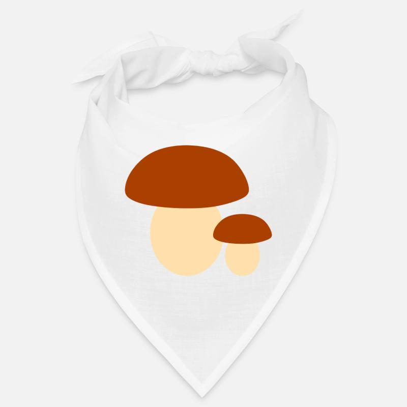 Minimalist Mushroom Illustration Bandana