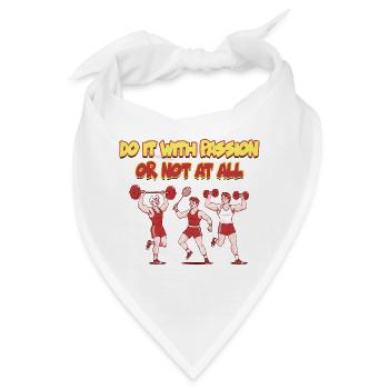 Leidenschaft Fitness Motivation Design - Bandana - Weiß - Vorne
