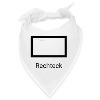 LiGu - Design - Rechteck - mit Schrift - Bandana - Weiß - Vorne