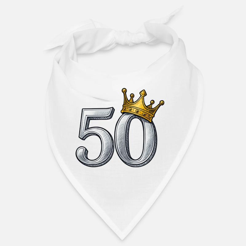 50. Geburtstag Gold Krone Geschenkidee Bandana