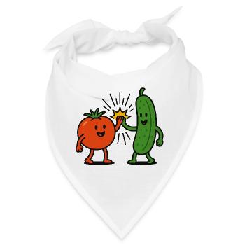 Veggie Bros - Bandana - Weiß - Vorne