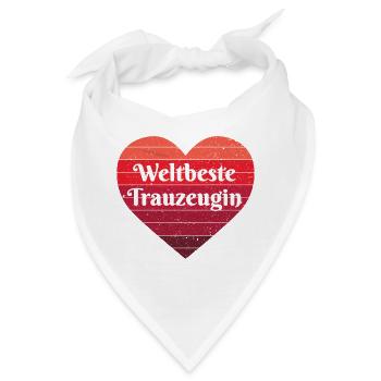 Weltbeste Trauzeugin Beste Freundin Trauzeuge - Bandana - Weiß - Vorne
