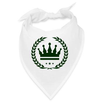 Krone Emblem - Bandana - Weiß - Vorne
