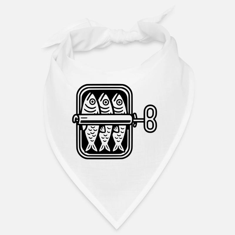 sardinen dose - Bandana - Weiß