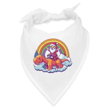 Dinosaurier brontosaurus Weihnachtsmann - Bandana - Weiß - Vorne