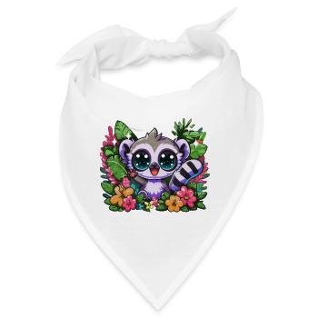 Lemurenzauber Tropengarten - Bandana - Weiß - Vorne
