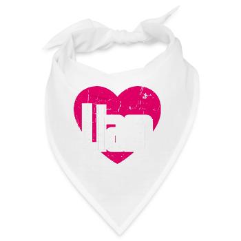 I Love Liam Pinkes Herz Ich liebe Liam - Bandana - Weiß - Vorne