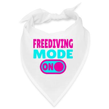 Freediving Mode ON - Taucher - Bandana - Weiß - Vorne