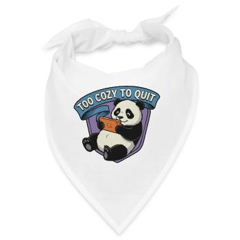 Too Cozy To Quit Panda - Bandana - Weiß - Vorne