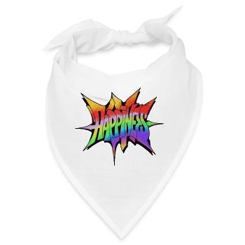 Glücksregenbogen-Ausbruch - Bandana - Weiß - Vorne