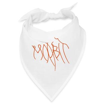 Orangene Graffiti Linien Moabit Berlin - Bandana - Weiß - Vorne