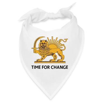 Heraldischer Sonnenlöwe - Bandana - Weiß - Vorne