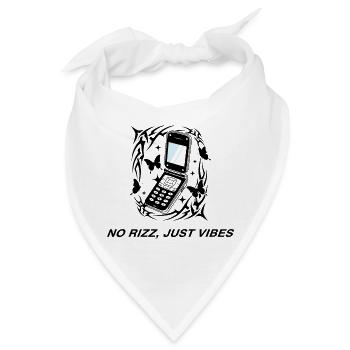 No Rizz Just Vibes Handy - Bandana - Weiß - Vorne