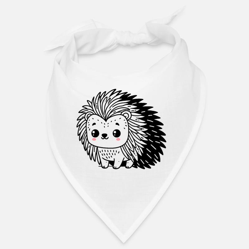 Cute Hedgehog in Cartoon Style Bandana