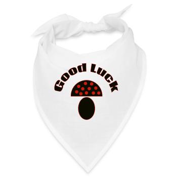 Good Luck Mushroom Minimal Icon Design - Bandana - Weiß - Vorne