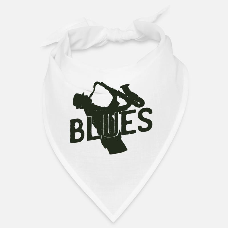 Saxophoniste avec blues – Conception cool de saxophone pour Bandana