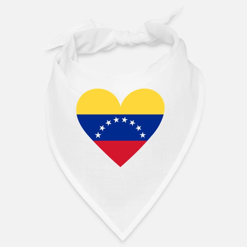 Conception du drapeau du cœur du Venezuela Bandana