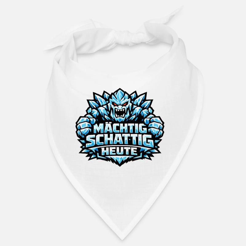 Eisgolem Grafik & Winter-Spruch: Mächtig schattig Bandana
