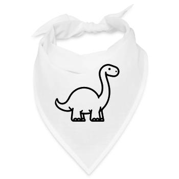 Brontosaurus - Bandana - Weiß - Vorne