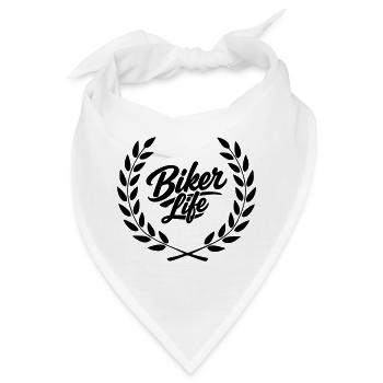 Biker life - Bandana - Weiß - Vorne