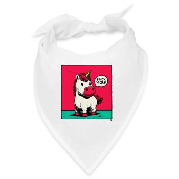 Punk Unicorn Provokation - Bandana - Weiß - Vorne