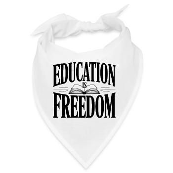 Bildung ist Freiheit - Bandana - Weiß - Vorne