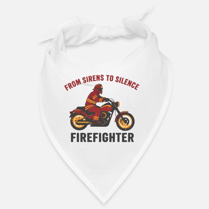 Firefighter Biker Badge Stencil Art Bandana
