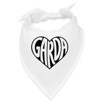 Garda, Gardasee Herz Typografie - Bandana - Weiß - Vorne