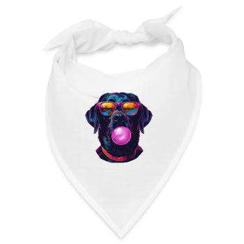 Labbie mit Bubblegum - Bandana - Weiß - Vorne