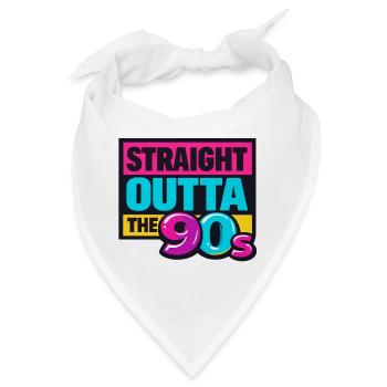 Straight Outta The 90s Neon - Bandana - Weiß - Vorne