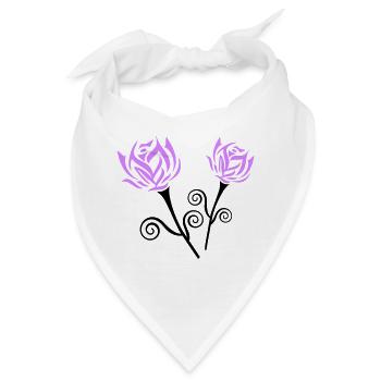 roses - Bandana - Weiß - Vorne
