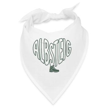 Albsteig Herz mit Wanderstiefel - Bandana - Weiß - Vorne