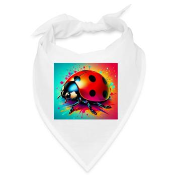 Marienkäfer - Bandana - Weiß - Vorne